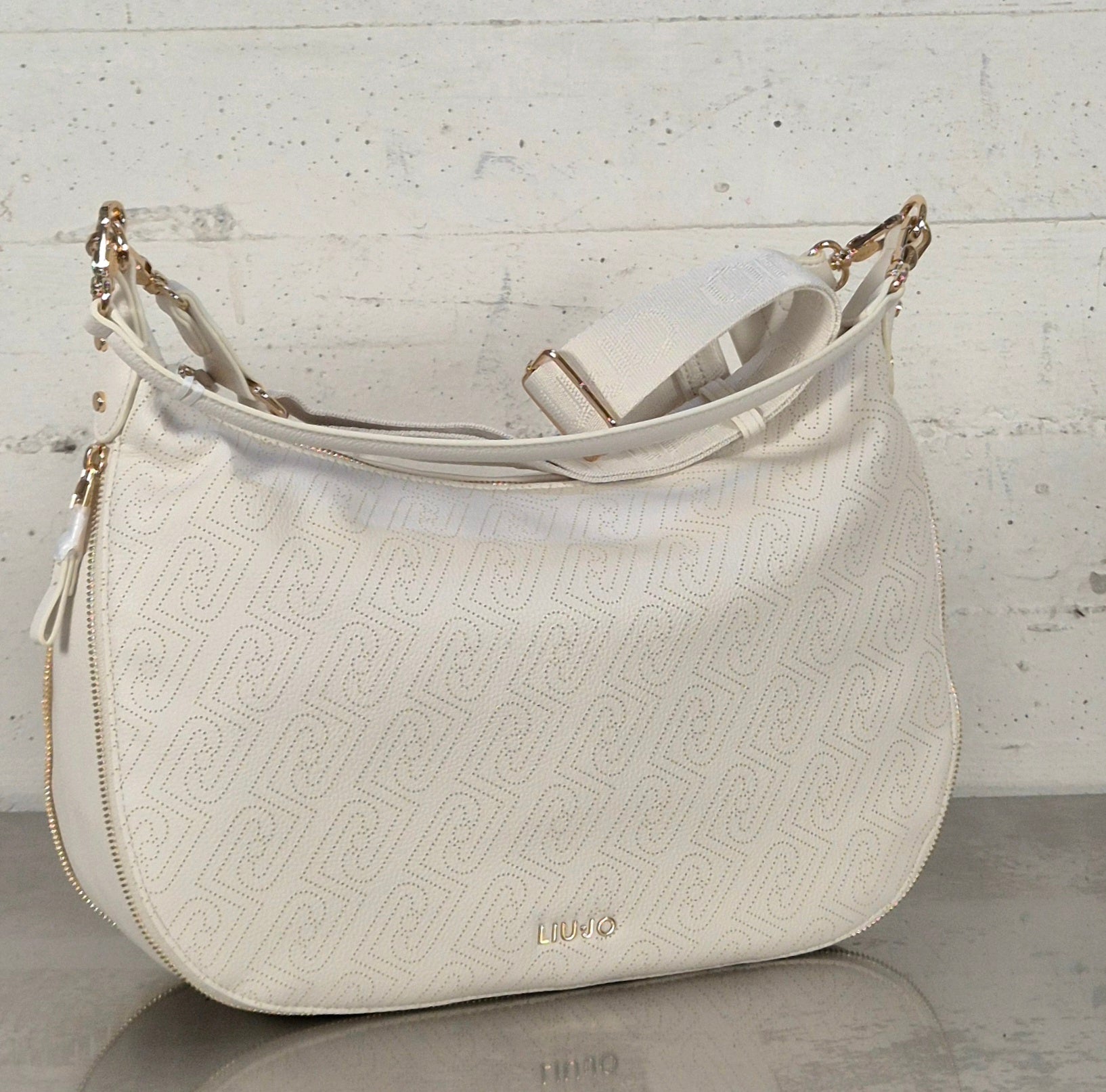 Liu Jo borsa Hobo a mezzaluna AA6134ES026X0459 CREMA ALISKA