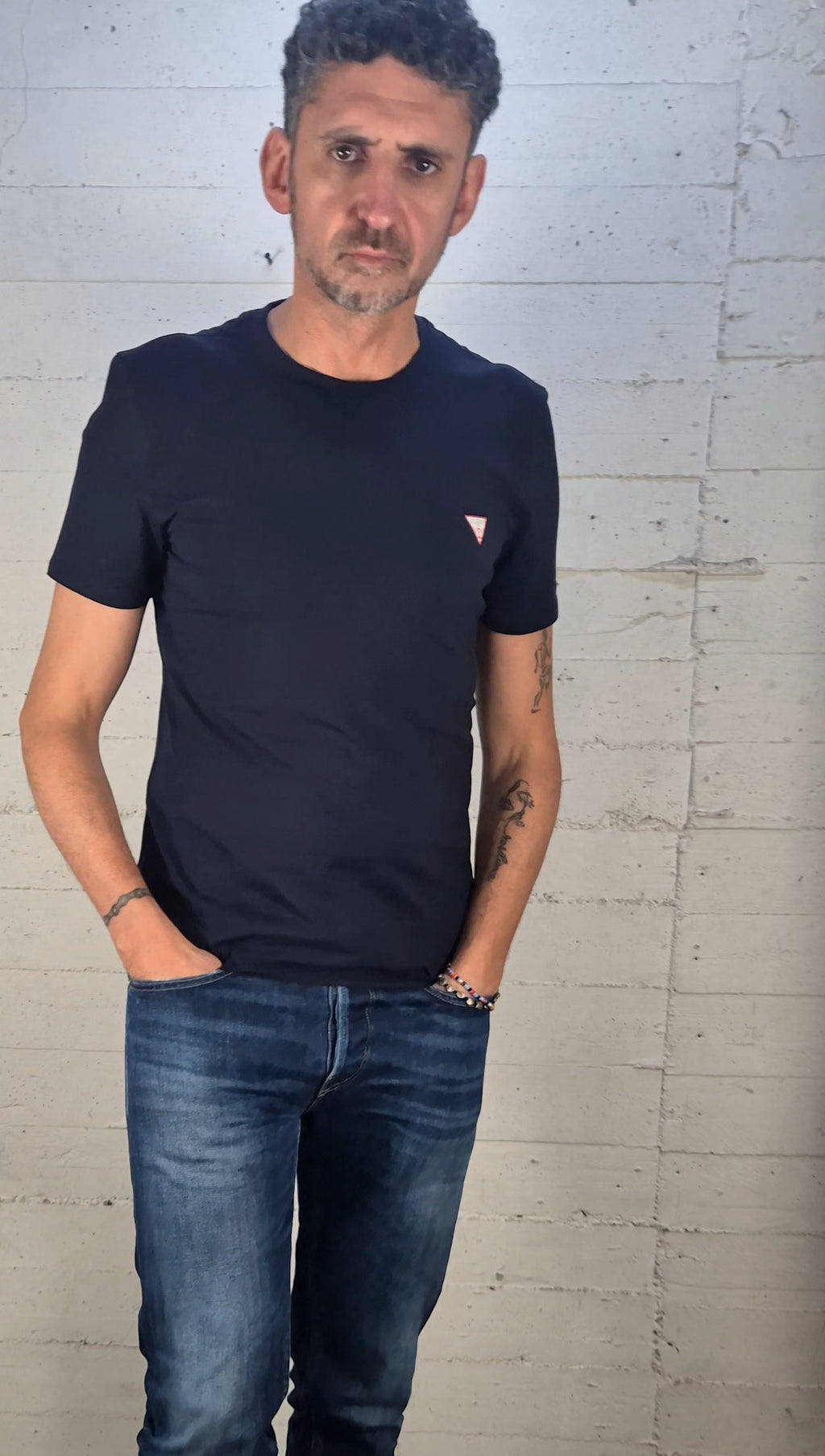 Guess t-shirt logo piccolo M2YI24J1314 G7V2 blu