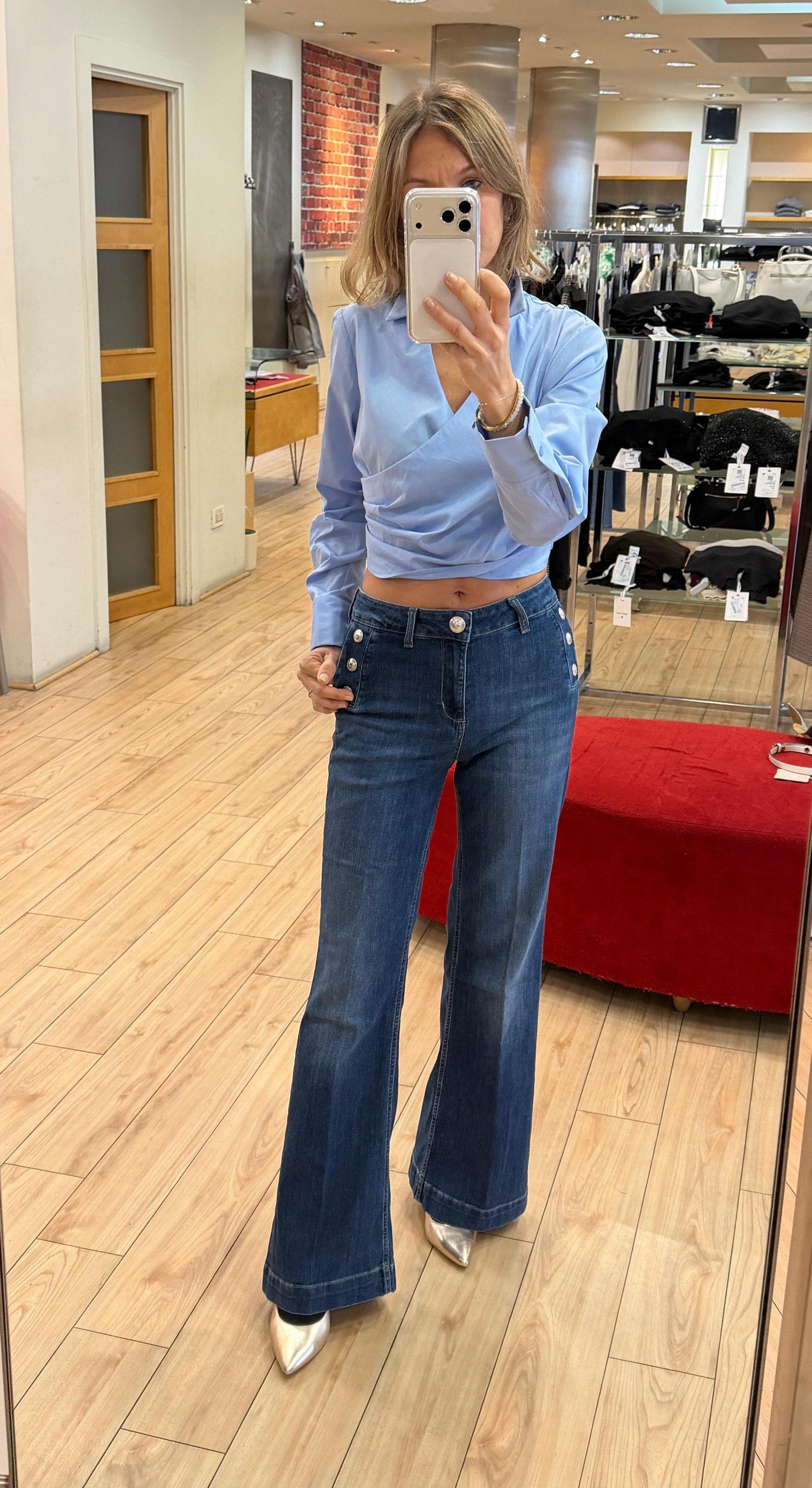 Liu Jo jeans zampa UA6162D027578988 flare denim medio