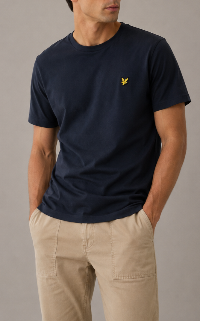 Lyle & Scott t-shirt basic in cotone ts400vogz27 blu