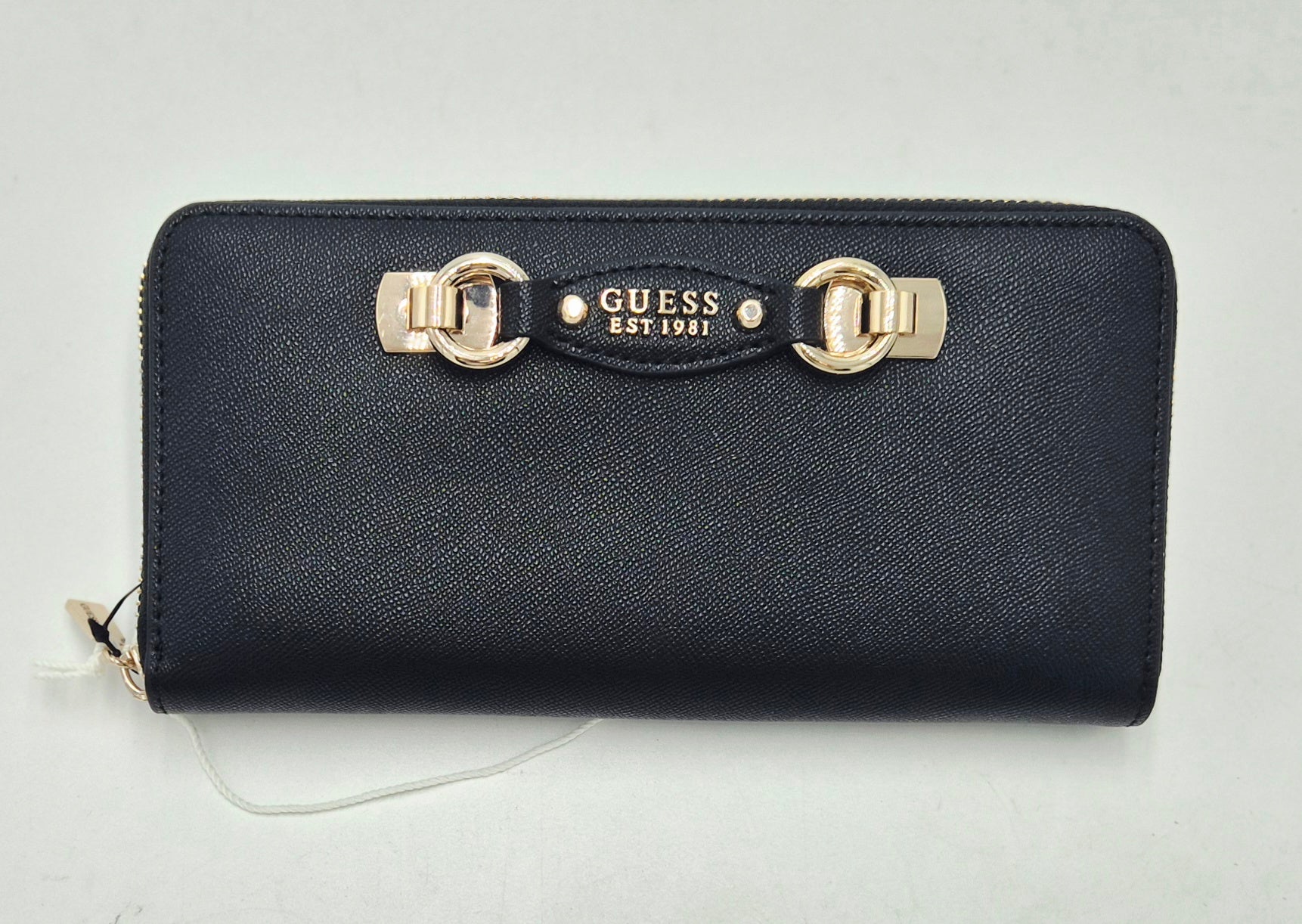 Guess portafoglio donna grande ziparound SWBG8015146BLA nero