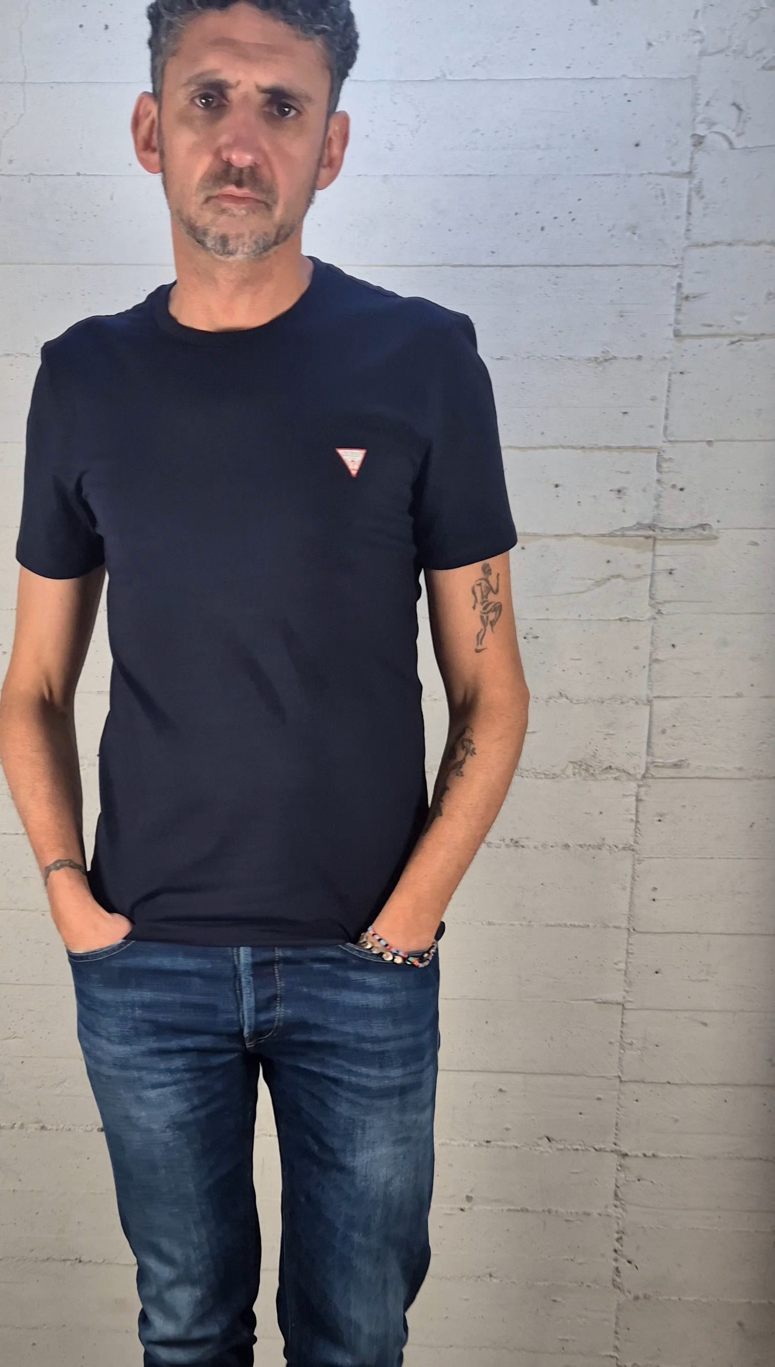 Guess t-shirt logo piccolo M2YI24J1314 G7V2 blu