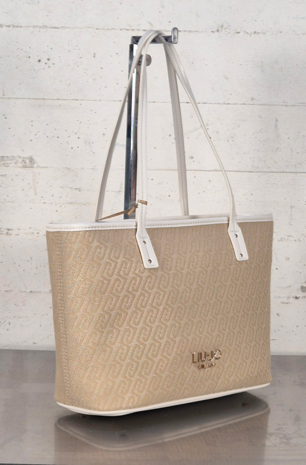 Liu Jo borsa tote evrim logata AA6071T378A 00005 NATURALE