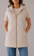 Ragno piumino smanicato DP02KF champagne
