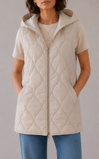 Ragno piumino smanicato DP02KF champagne