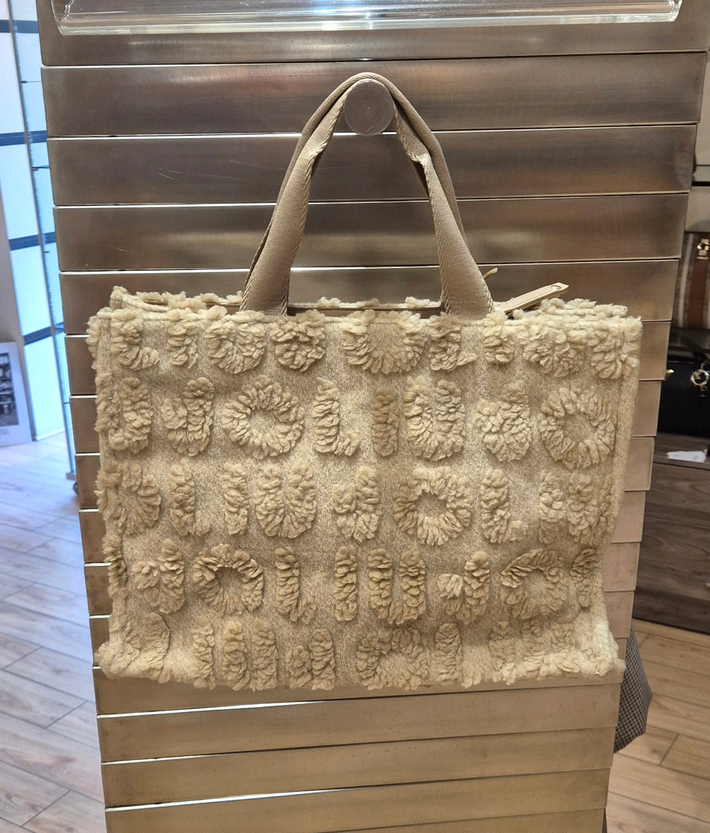 Liu Jo borsa shopping bag  grande in mistolana 2F5027T03003003 beige