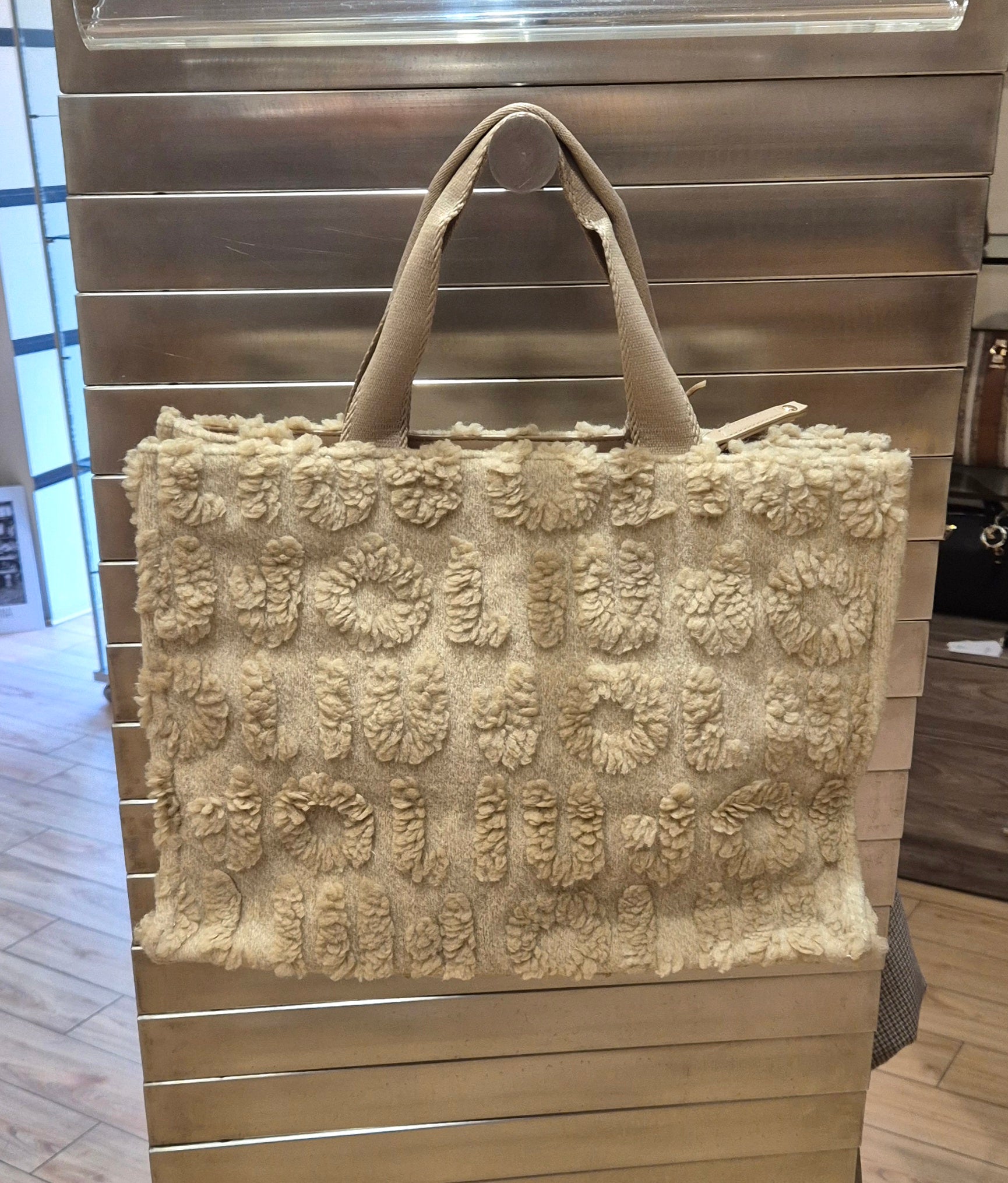 Liu Jo borsa shopping bag  grande in mistolana 2F5027T03003003 beige