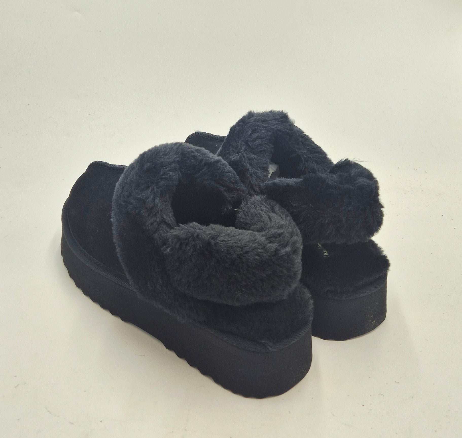 Vivienne D sabot pelliccia camoscio nero VST011NERO