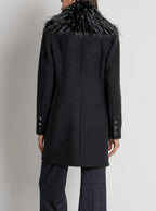 Fracomina cappotto con pelliccia WC1028W57901T53 grigio