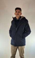 Suns giacchetto con pelliccia interna tessuto tecnico stretch blu GBS53945U