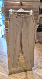 Susy mix pantalone basic vita alta M09598U13 beige