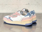 Victoria scarpa donna 88000128 in pelle e tela bianco/lilla/rosa