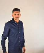 North Sails camicia regular chambray denim scuro 664407c001