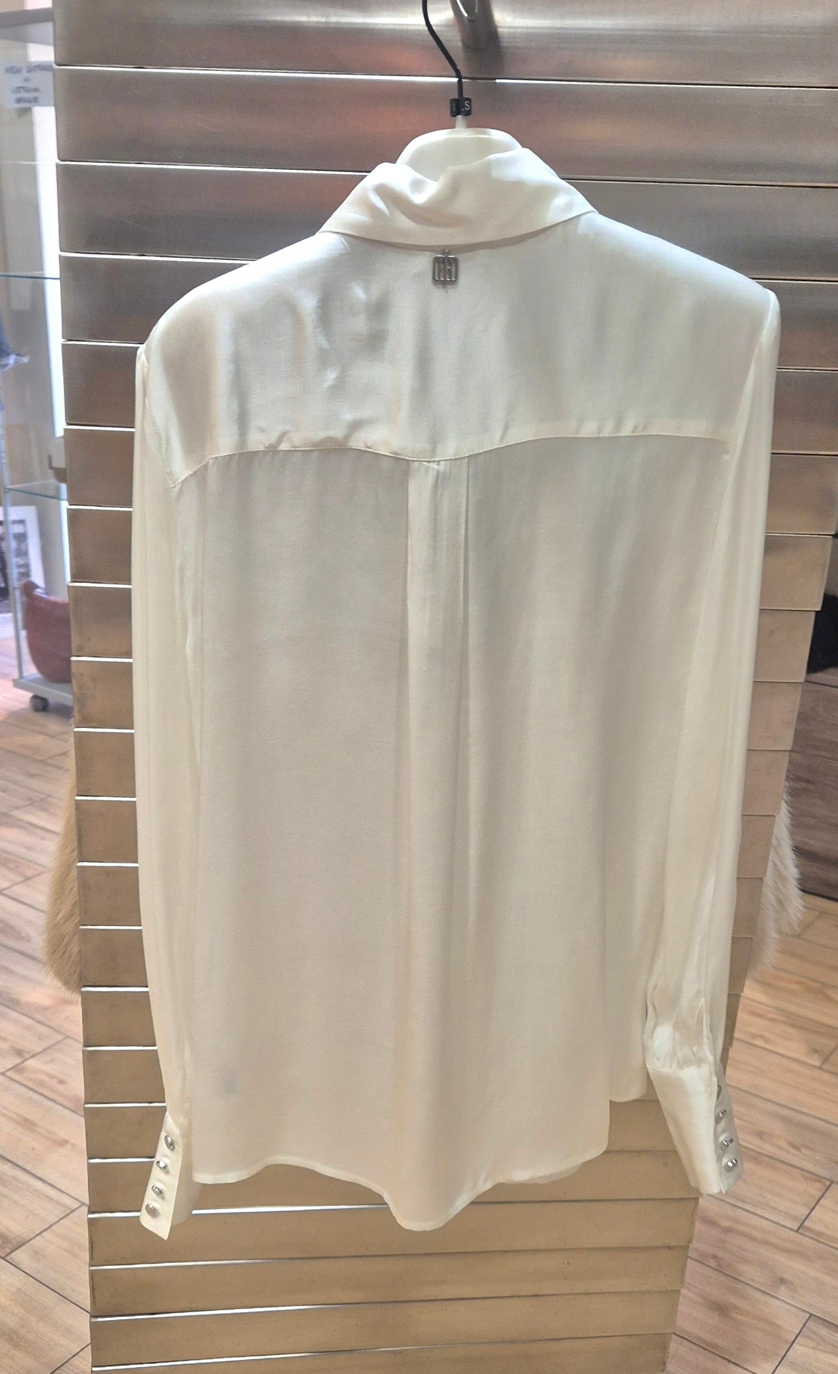 Fracomina camicia classica in mistoviscosa bianca ST6024W58401278