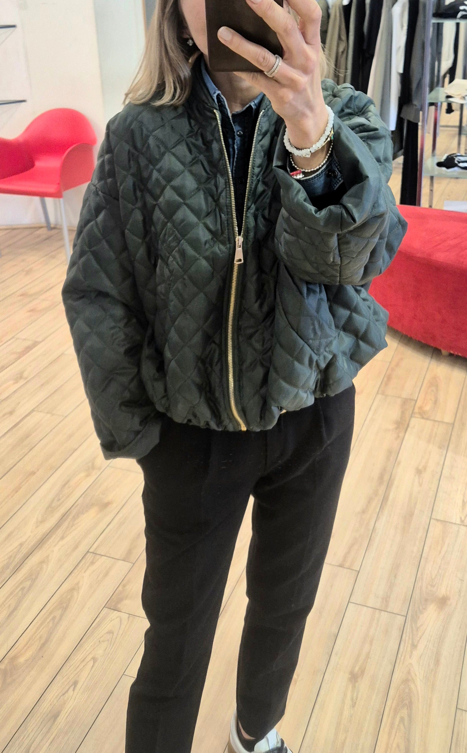 Susy Mix bomber trapuntato SMXGB0021UE0 verde
