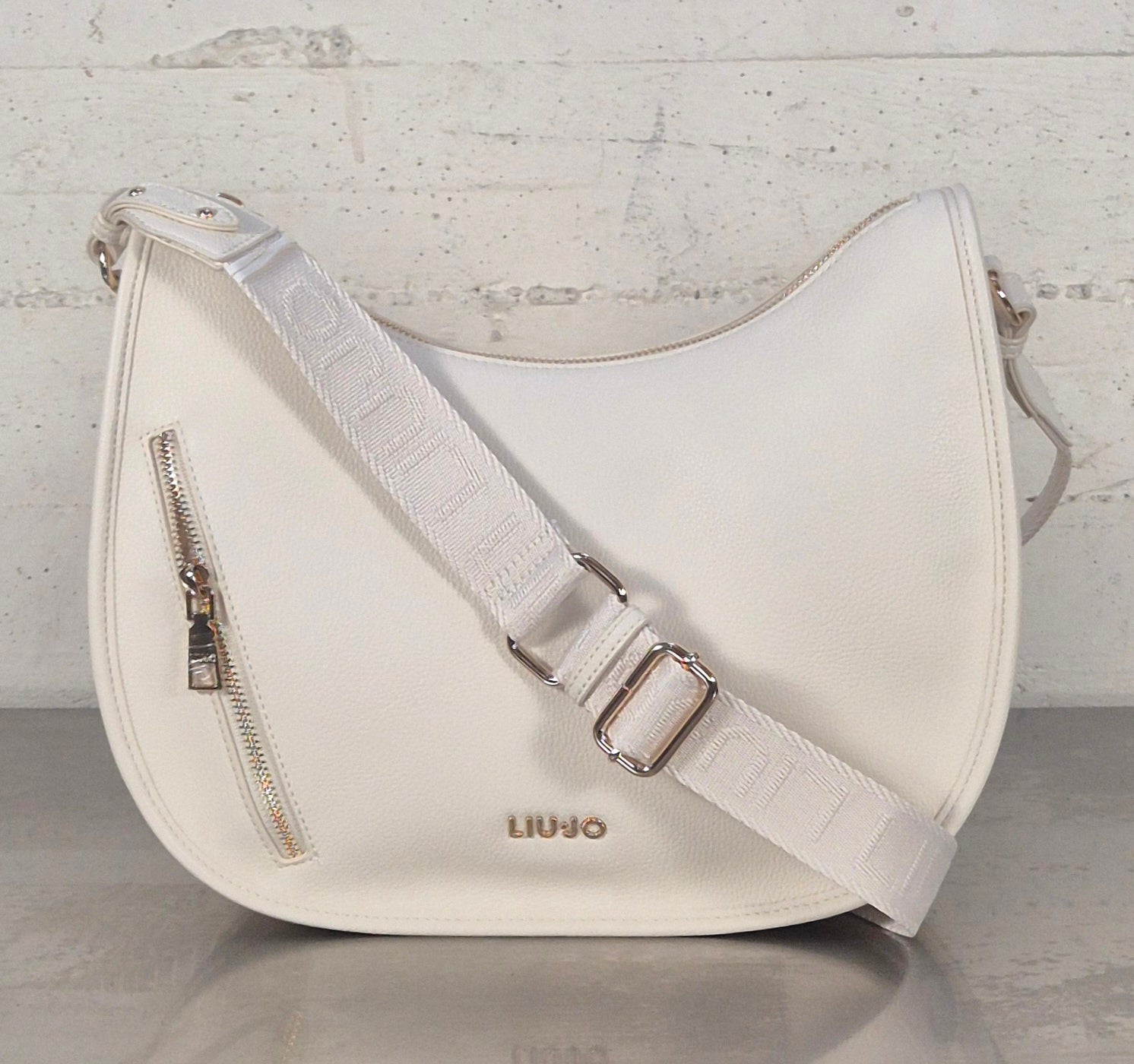 Liu Jo borsa Hobo a mezzaluna media AA6125E1012X0459 CREMA