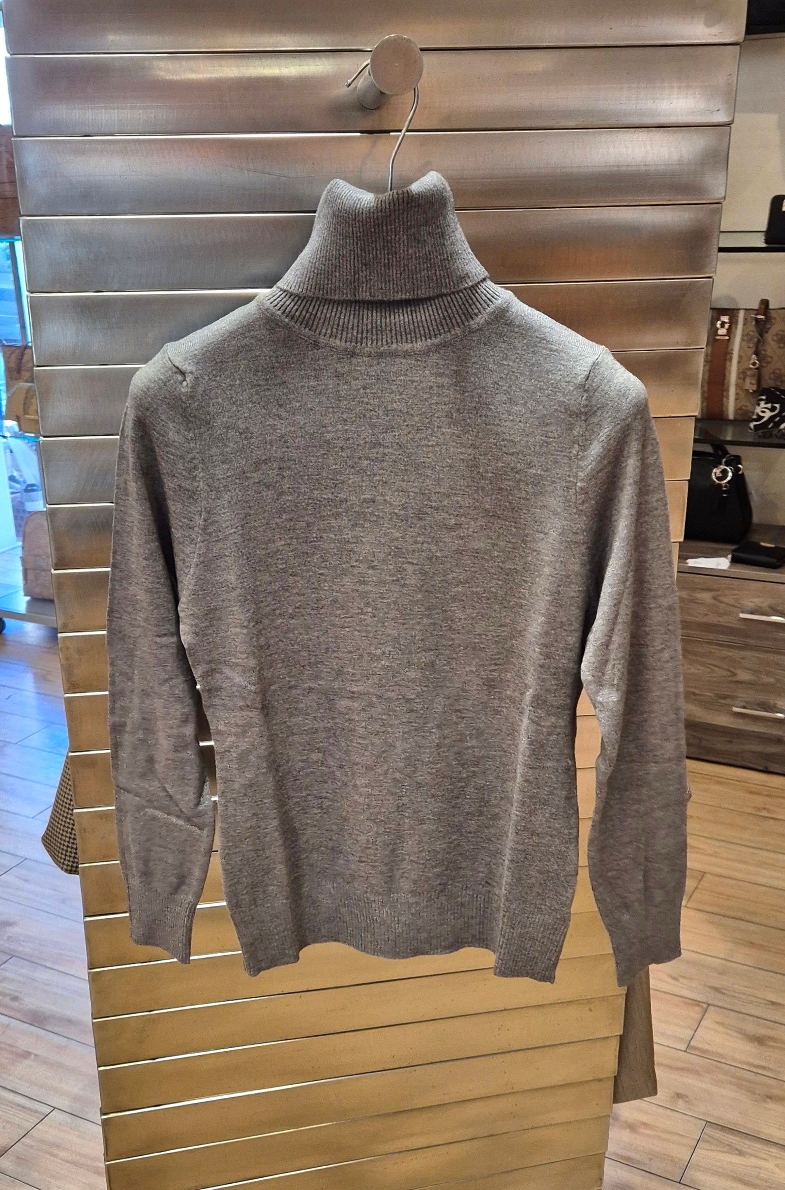 Susy mix maglioncino dolcevita basic mistoviscosa 250907U49 grigio