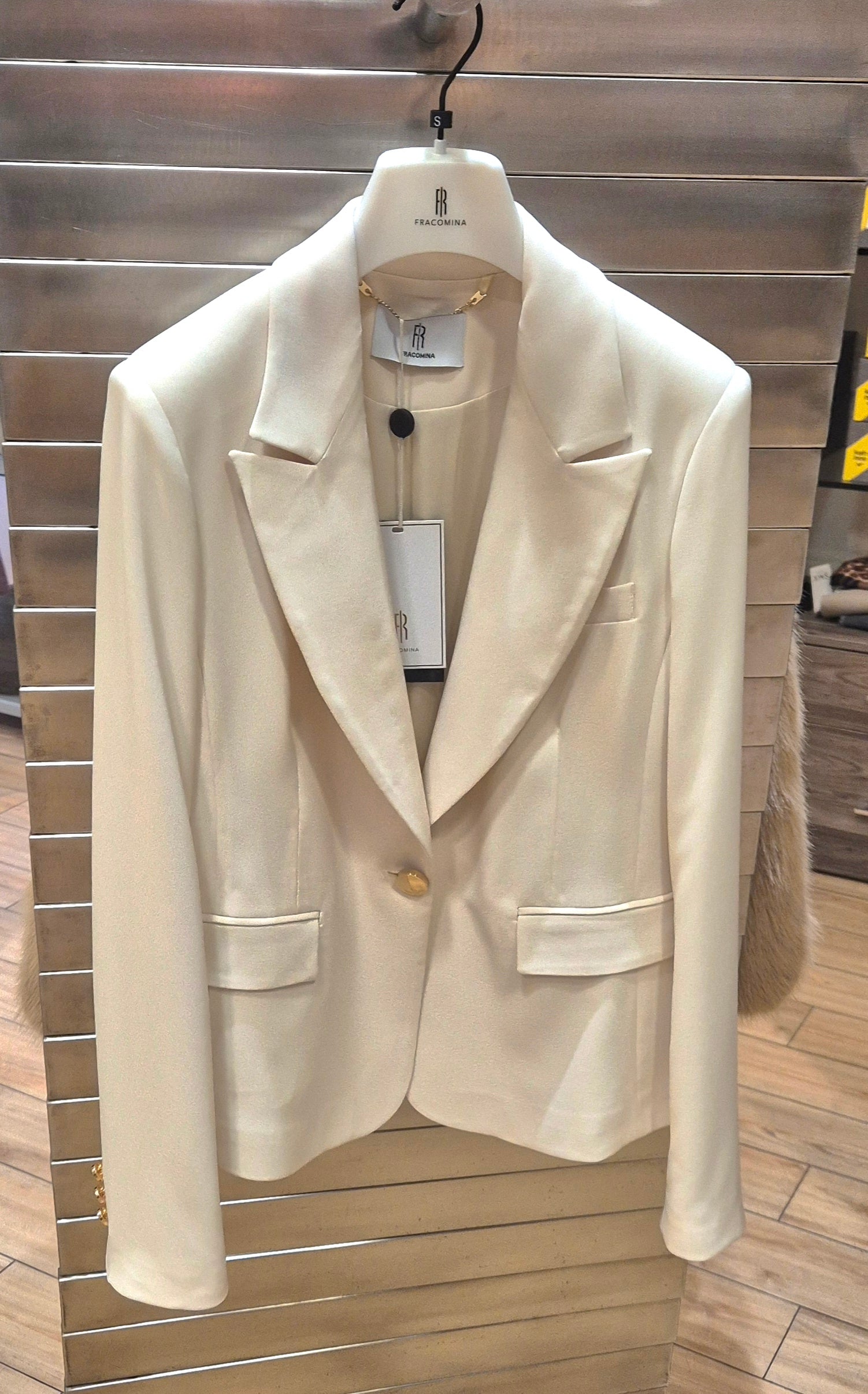 Fracomina giacca 1 bottone bistretch J1001W42901 B59 burro