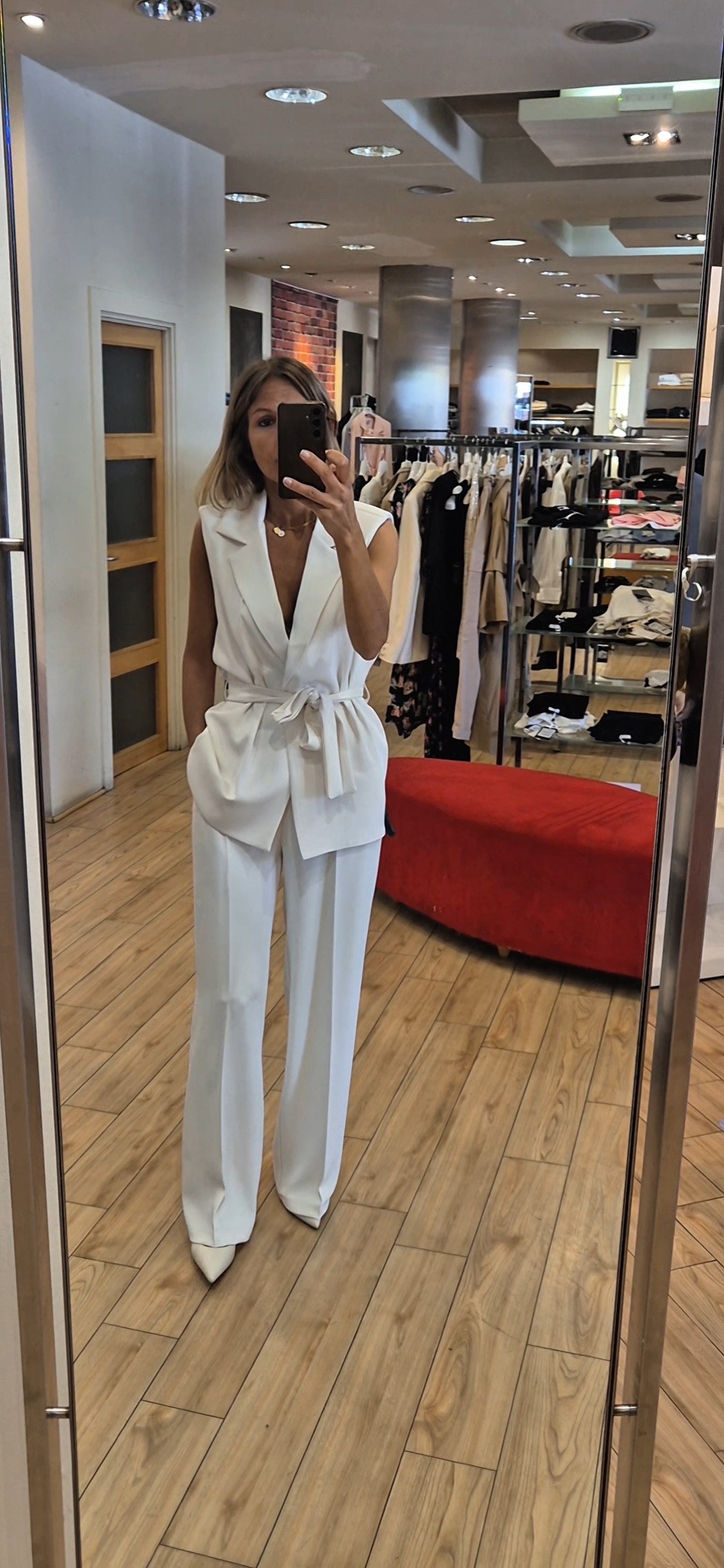 Susy mix completo gilet + pantalone 30401U22 burro
