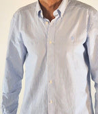 North Sails camicia regular botton down riga bastoncino celeste 664404C001