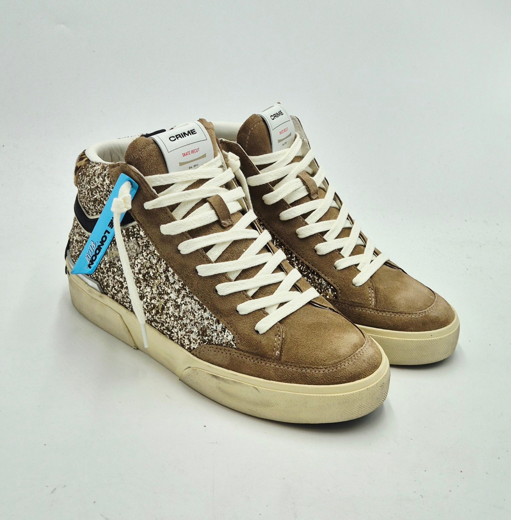 Crime sneakers polacchino glitter camoscio SK8 RECUT HIGH 25177AA826