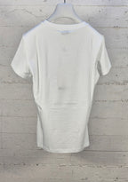 Fracomina t-shirt manica corta bianca ST3002J401N 278 con brillantini