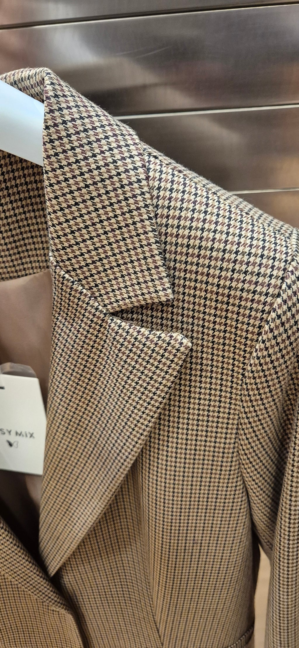 Susy mix giacca pied de poule cammello PP298T2F252U24