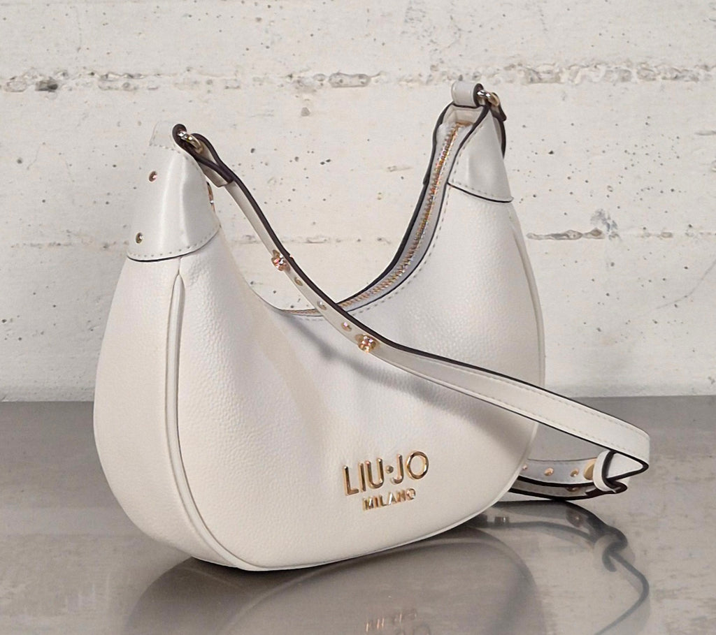 Liu Jo borsa Hobo a mezzaluna piccola crema AA6072E1012X0459
