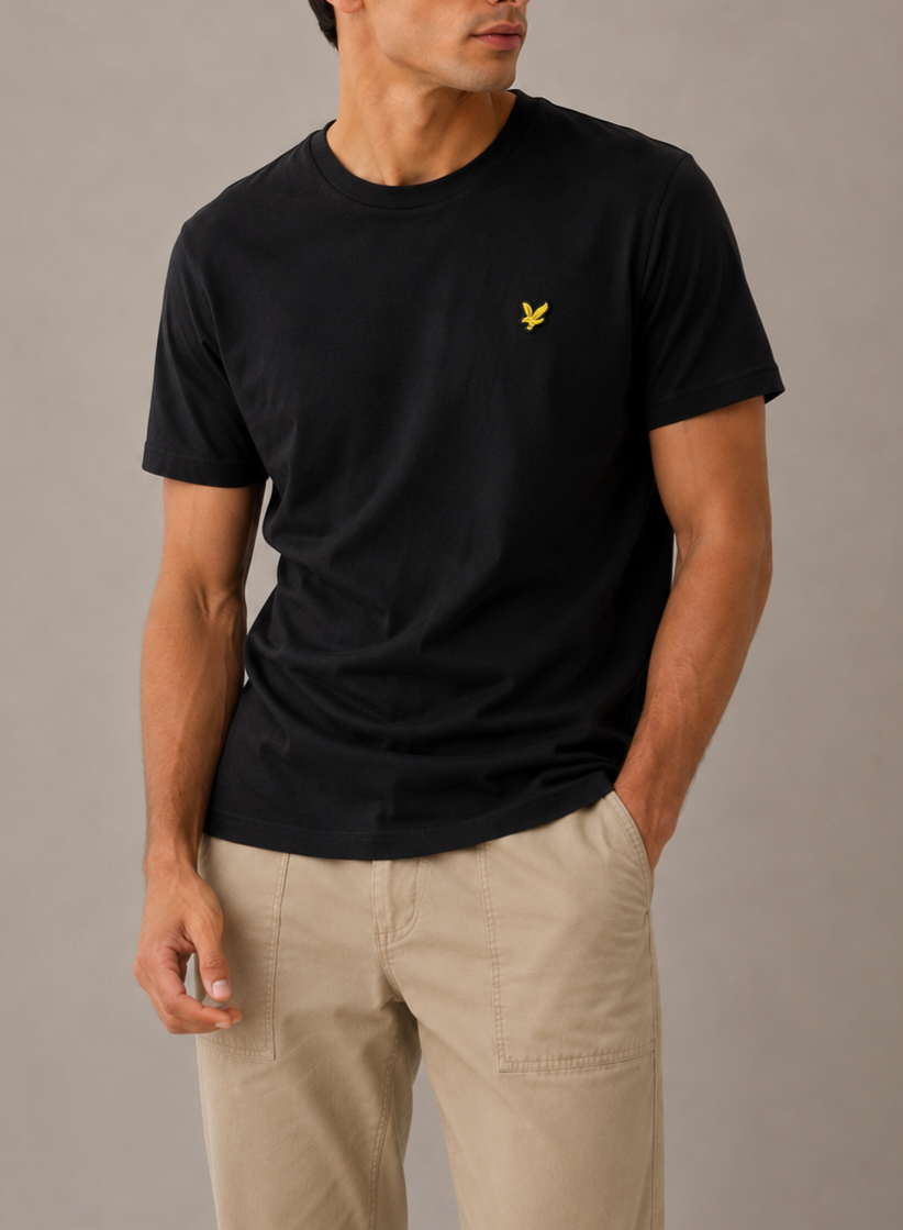 Lyle & Scott t-shirt basic in cotone ts400vogz86 nero