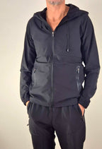 Zayne completo tuta pantalone + giacca zip KD1538 nero