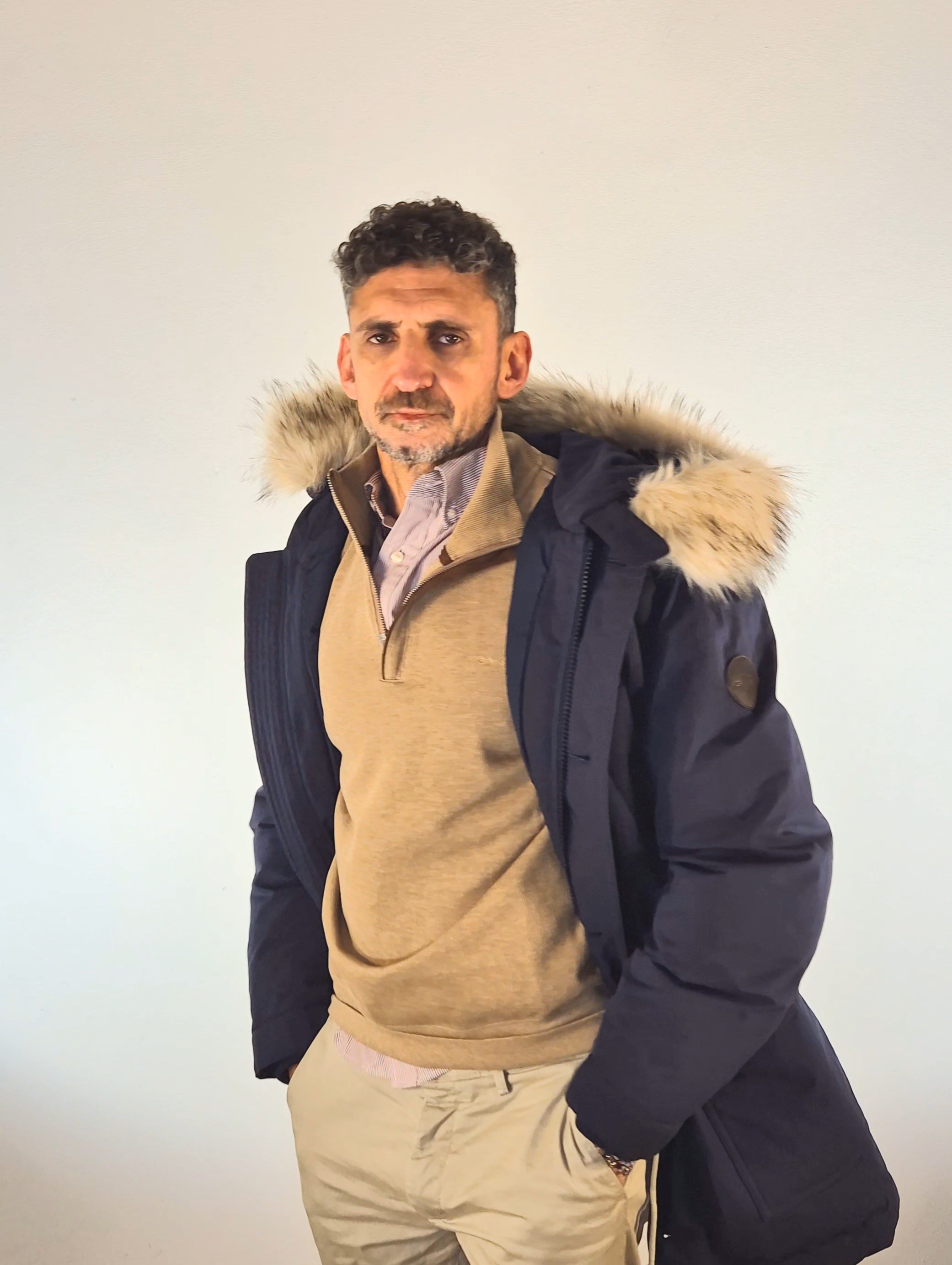 Gant parka con pelliccia staccabile 25037006570433 blu