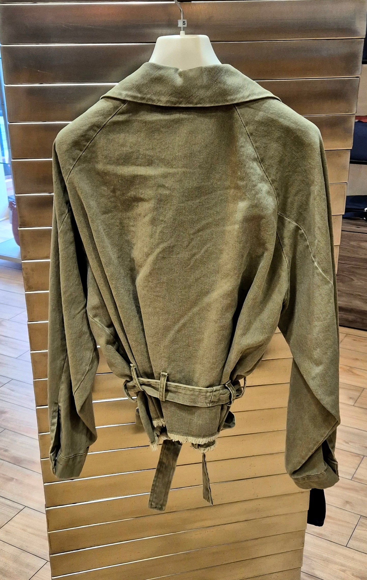 Susy mix trench 100% cotone corto 60085GUE0 verde militare