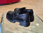 Emanuelle Vee mocassino pelle intrecciata nera 70720WOANERO