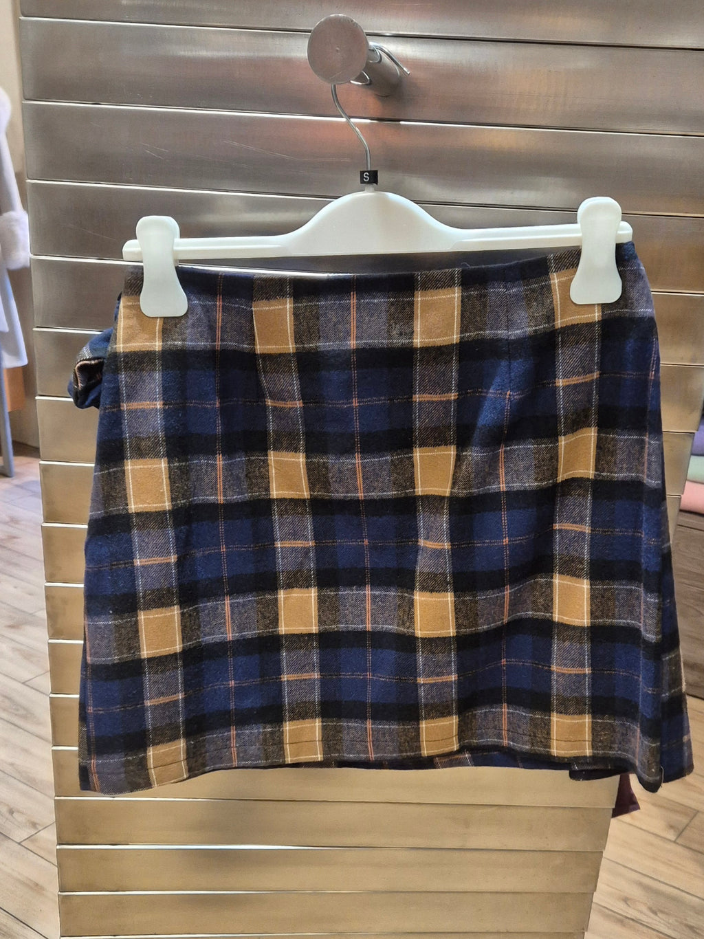 Susy mix gonna nodo quadro misto cotone SK968AI325 base blu