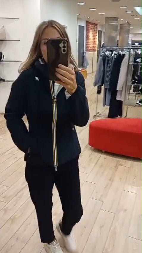 K-way giacchetto Lily st warm double reversibile nero/beige K6128TWBc9