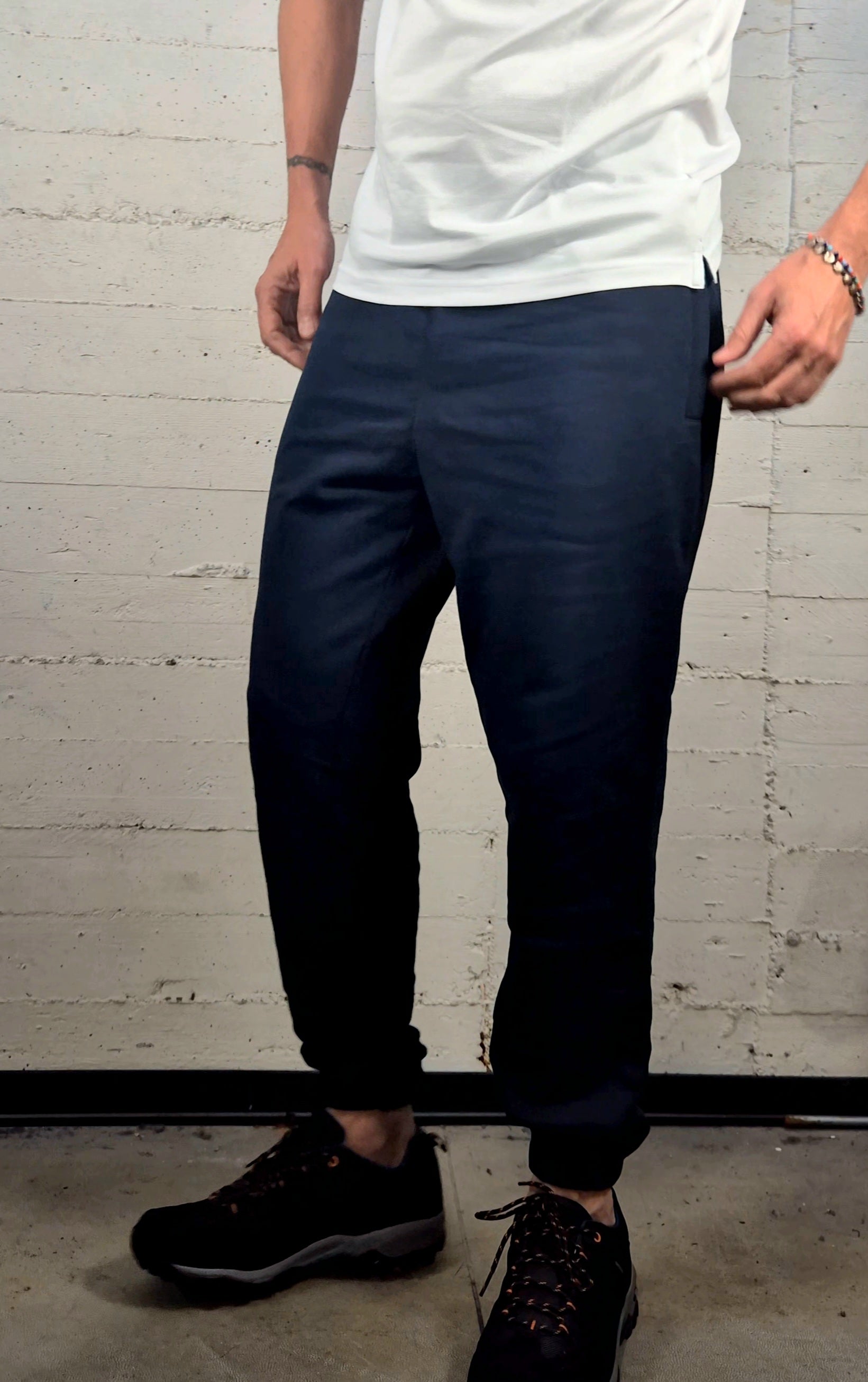 Sun 68 pantalone in felpa F3613607 blu cotone garzato