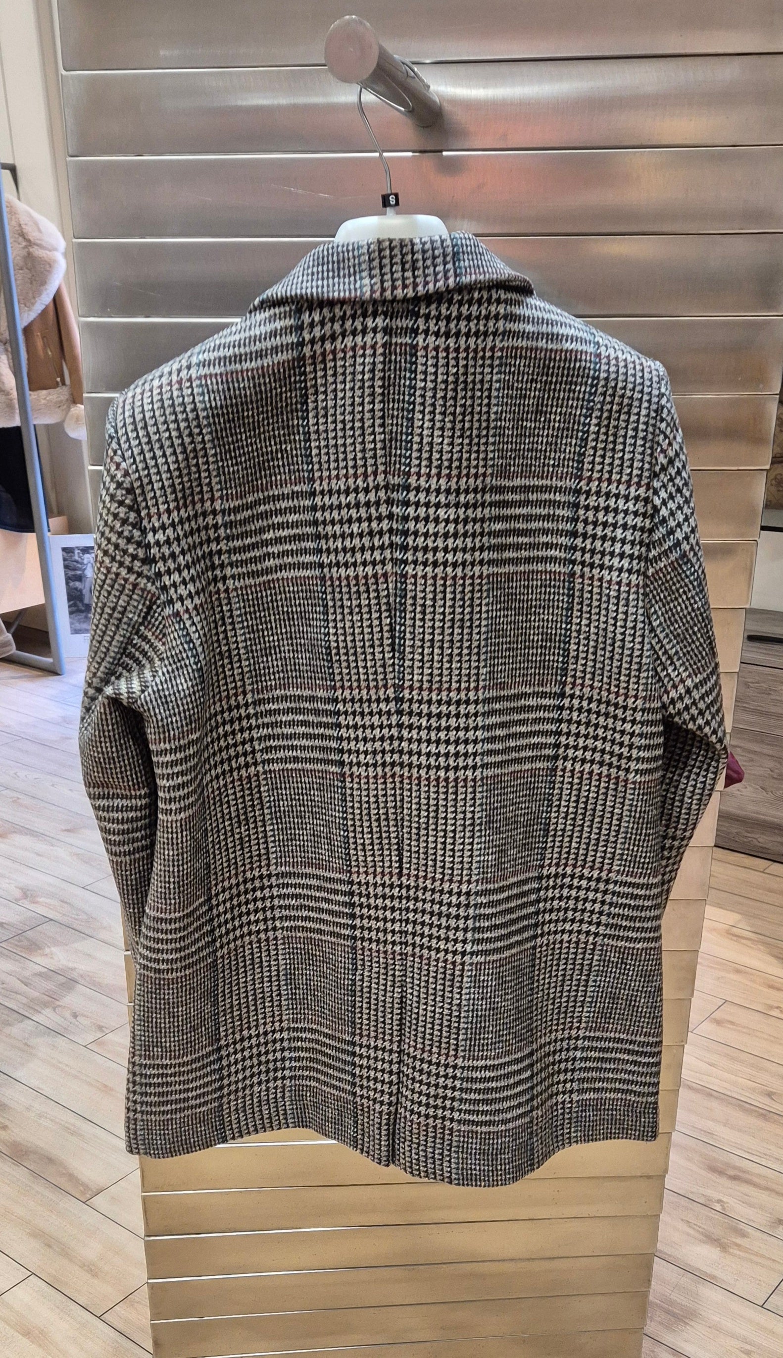 Susy mix giacca quadro base grigio/nero SM185AU75