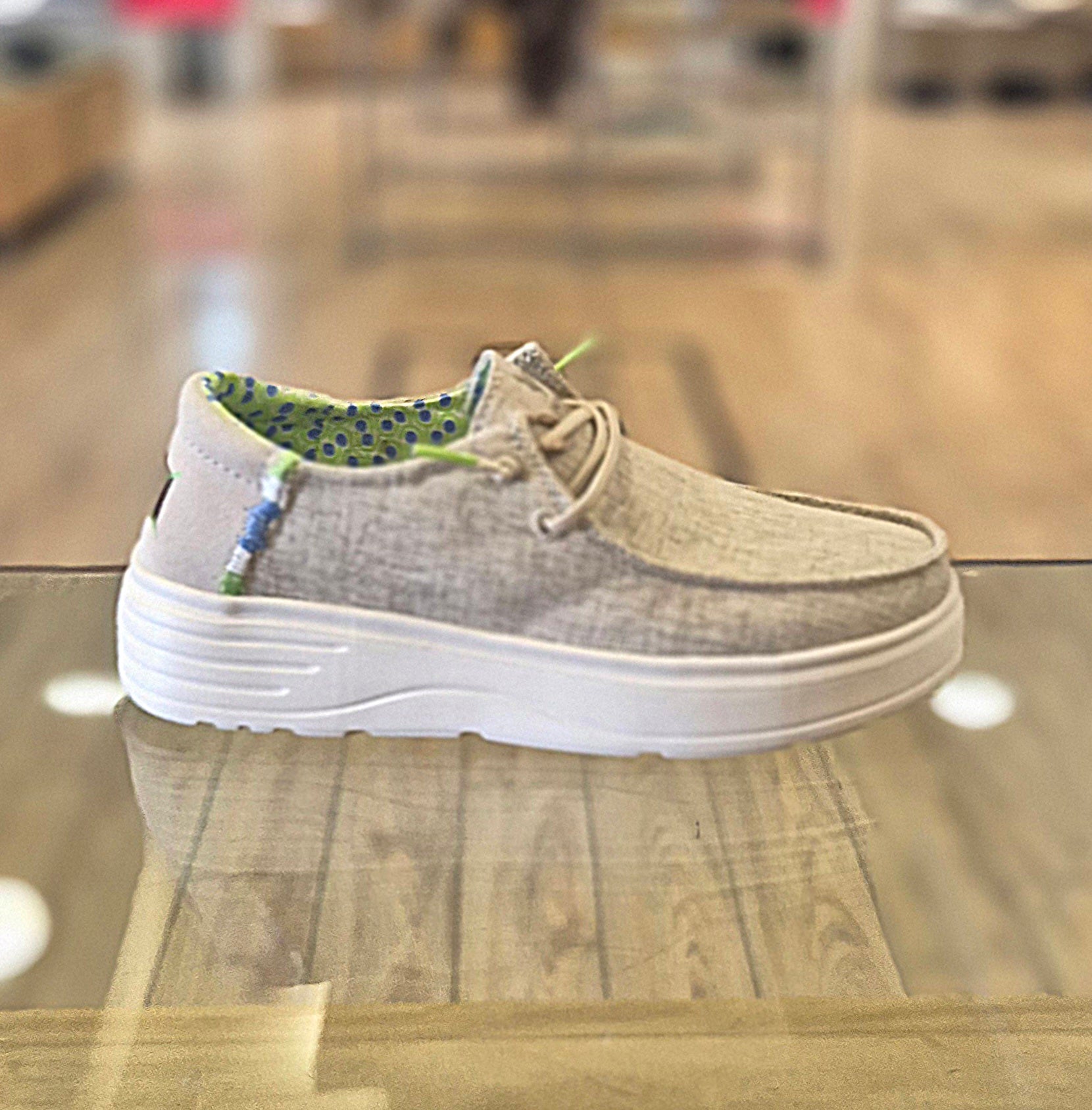 Pitas scarpa donna in tela Poppy beige melange