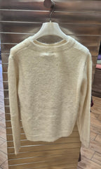 Susy Mix maglia con cuori mistolana e mohair 25868U33 crema