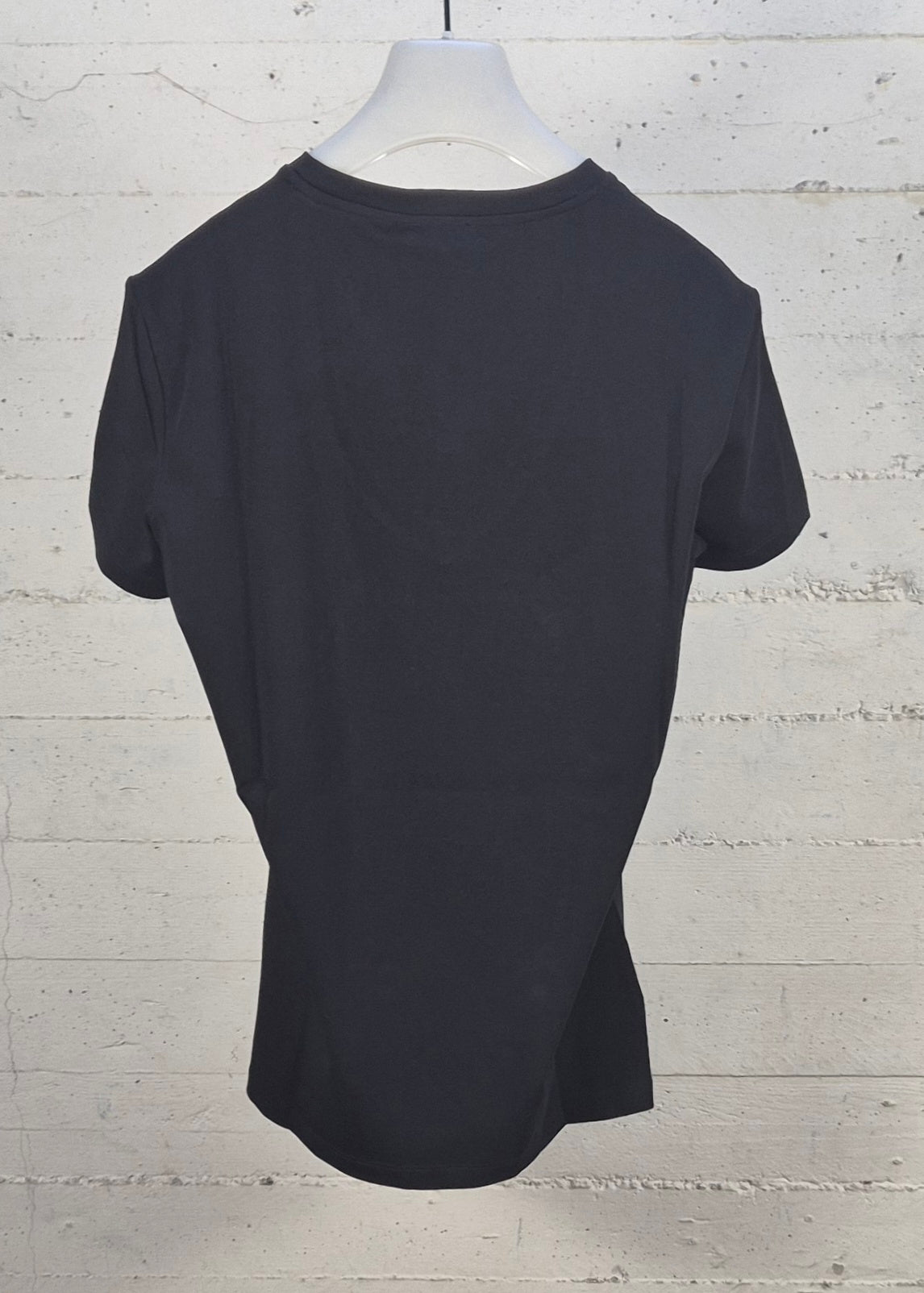 Fracomina t-shirt scollo v manica corta NERA ST3007J401N 053 con cuore