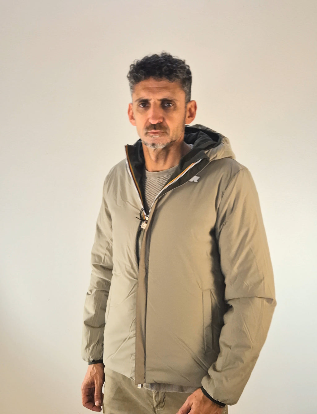 K-way giacca reversibile imbottita Jack warm double K6128VWB2P verde/beige