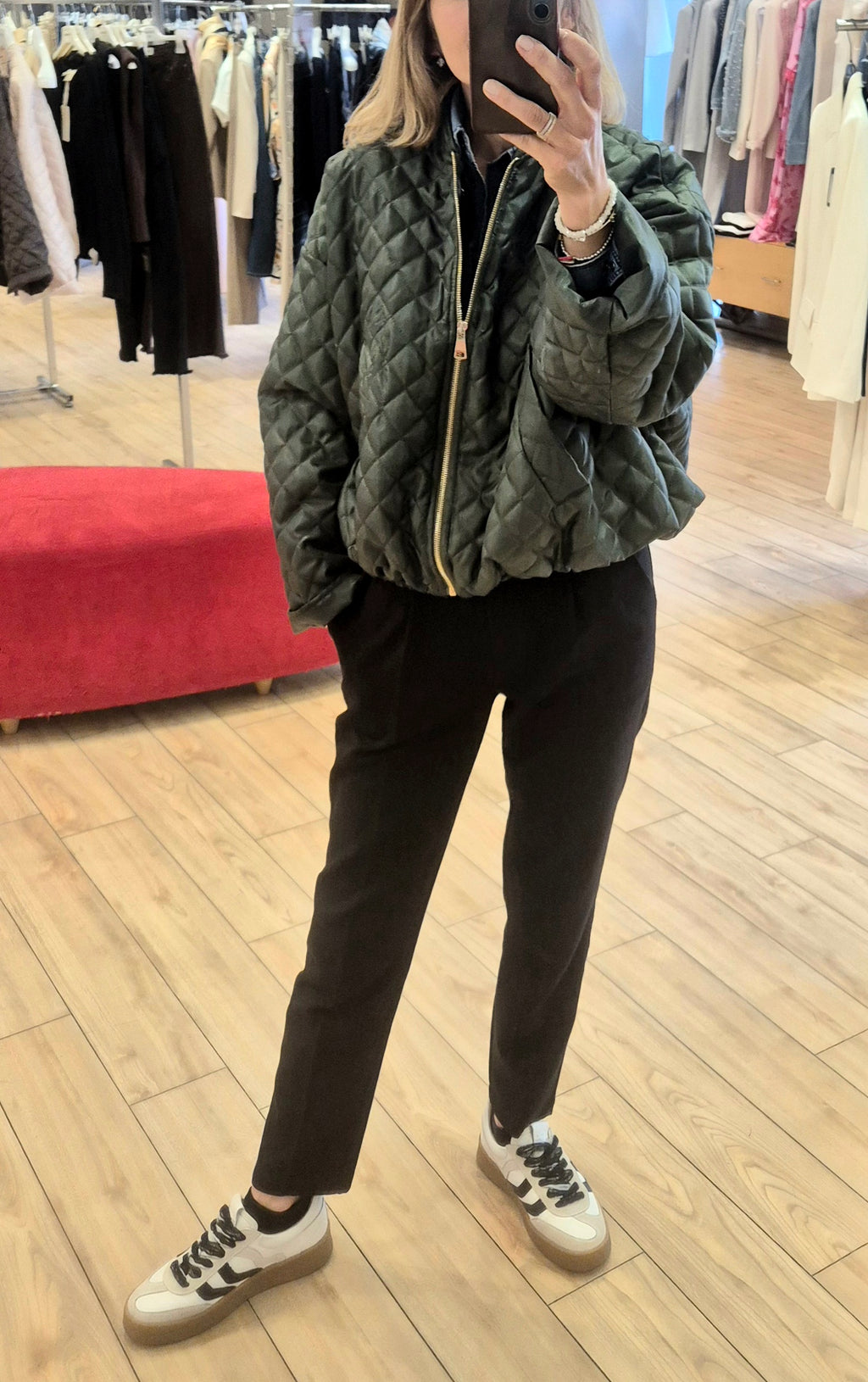Susy Mix bomber trapuntato SMXGB0021UE0 verde
