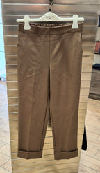 Susy mix pantalone con risvolto D105T1MU52 havana