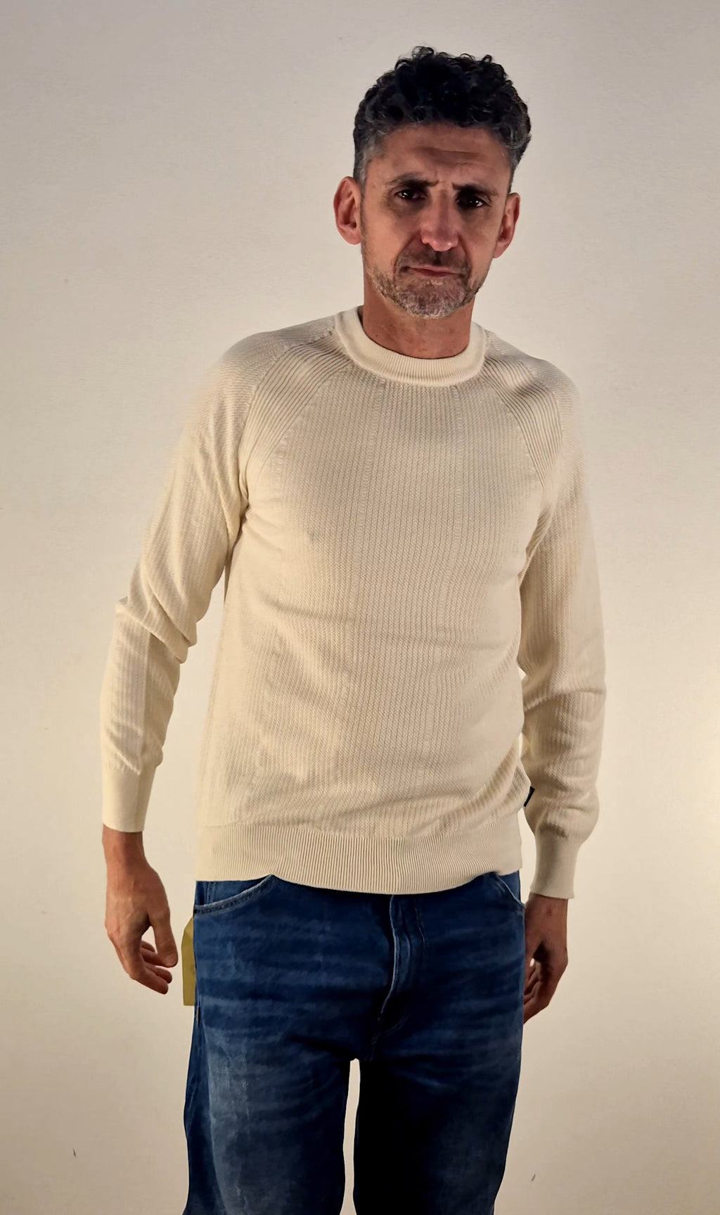 Replay maglia cotone uk5160 865 BEIGE