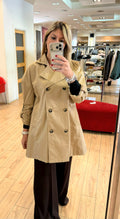 Susy Mix trench doppiopetto 3/4 T812 beige fango