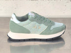 Sun 68 sneaker donna verde salvia Z3620384 Ally glitter textile