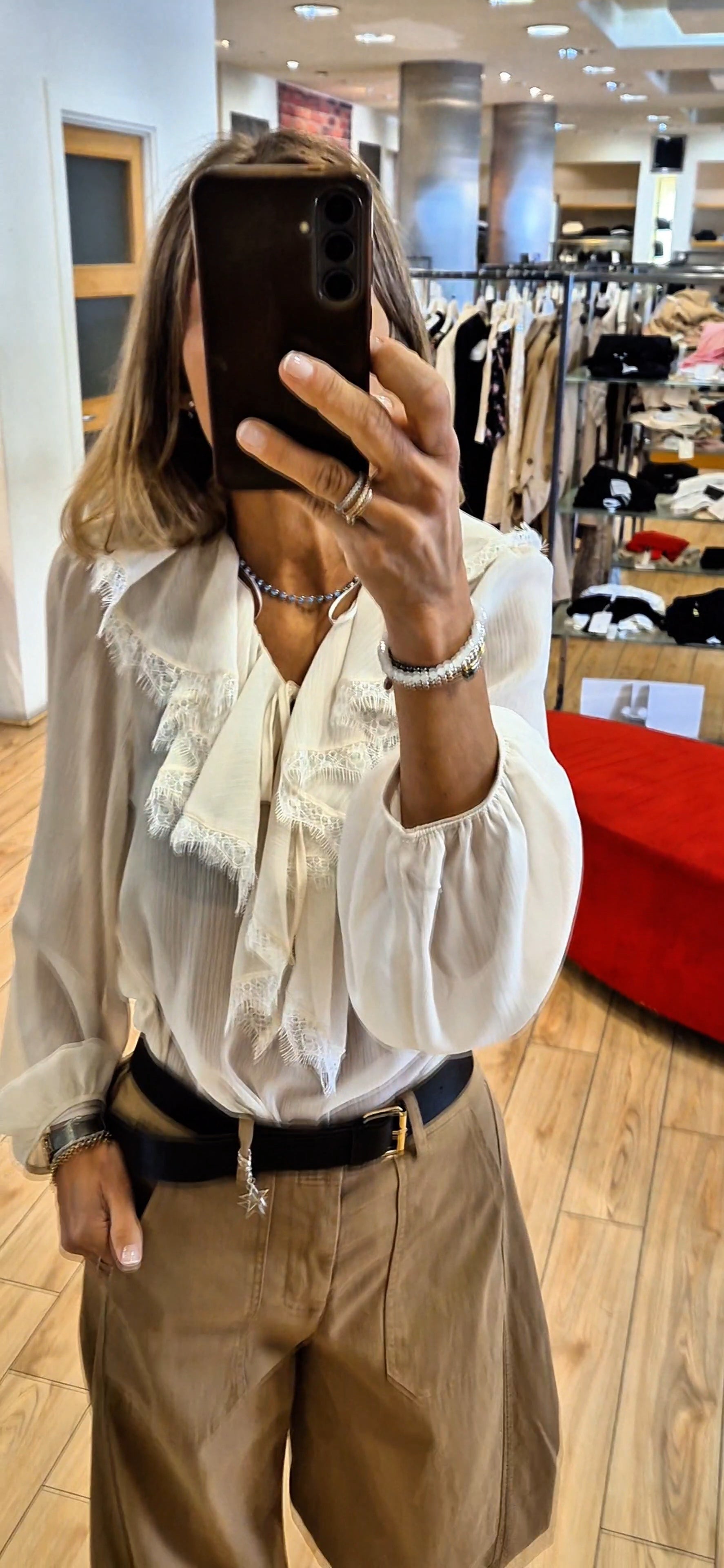 Susy Mix camicia rouches manica lunga SM209A/U58