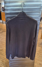 Armani ax maglia aperta con zip in mistoviscosa colore grigio fango XM001279AF10454