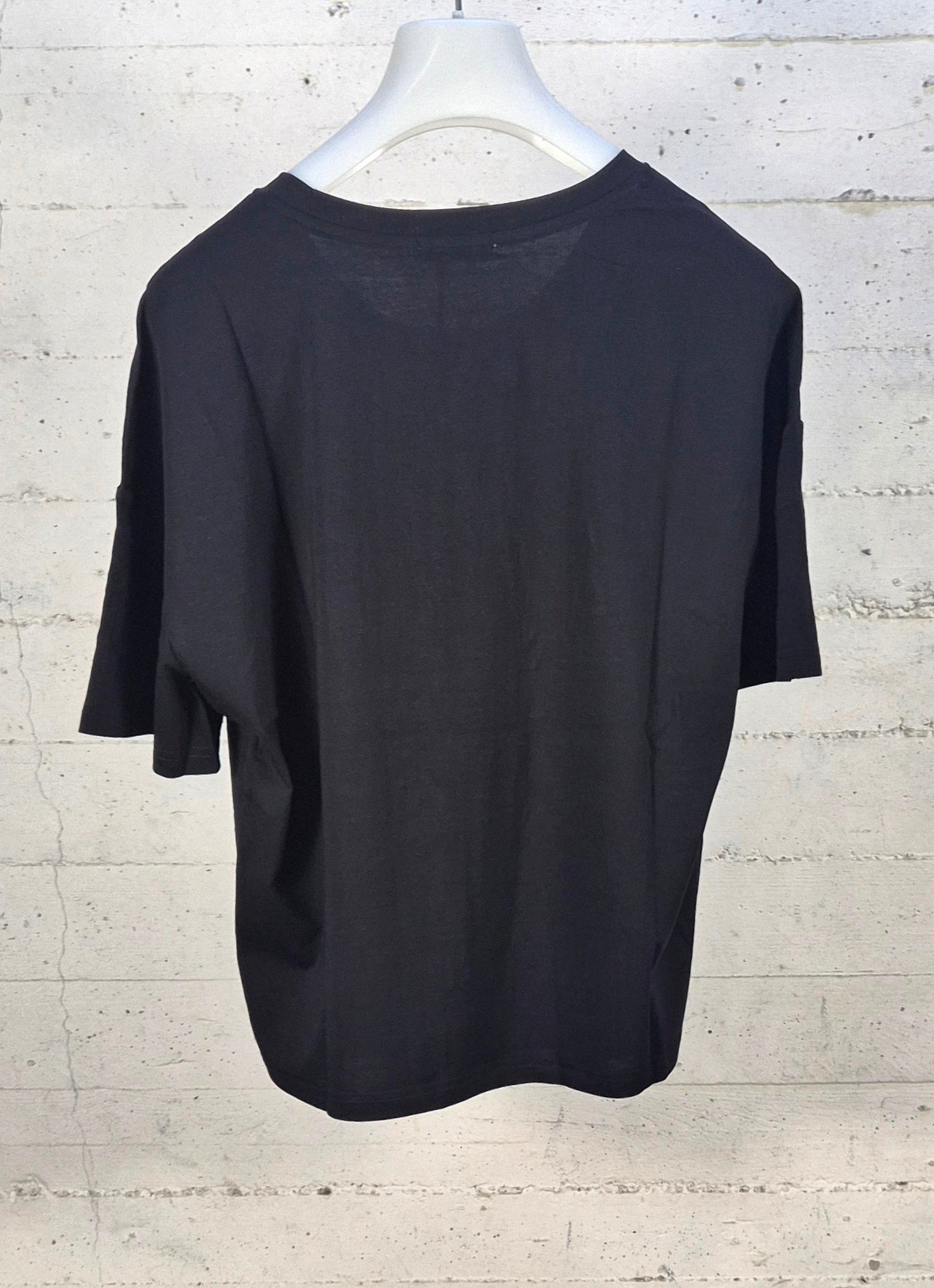 Fracomina t-shirt con farfalla nera con brillantini ST3046J401 053