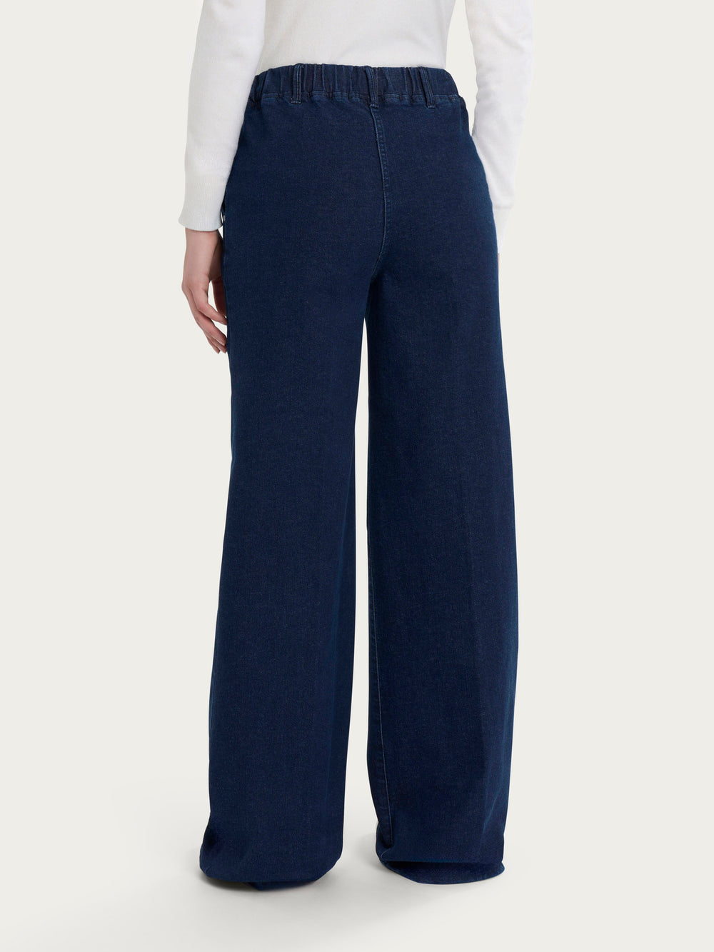 Ragno jeans palazzo con elastico DO79PA057 denim blue stretch